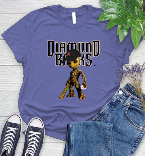 MLB Arizona Diamondbacks Groot Guardians Of The Galaxy Baseball Women's T-Shirt 11