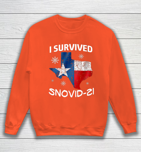Snowstorm Texas 2021 I Survived Snovid 21 Snow Ice Outage Sweatshirt 3
