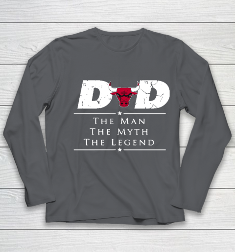 Chicago Bulls NBA Basketball Dad The Man The Myth The Legend Youth Long Sleeve 6