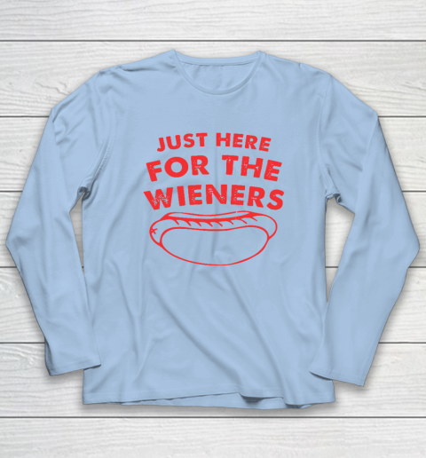 Just Here For The Wieners Funny 4th Of July Long Sleeve T-Shirt 5