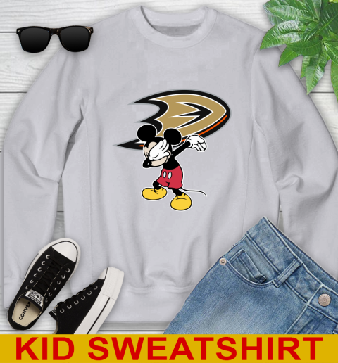 Anaheim Ducks NHL Hockey Dabbing Mickey Disney Sports Youth Sweatshirt 4