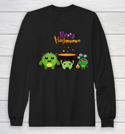 Happy Halloween Matching Family Cute Monster Long Sleeve T-Shirt
