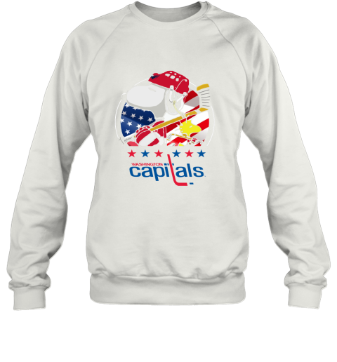 Washington Capitals Ice Hockey Snoopy And Woodstock NHL Sweatshirt