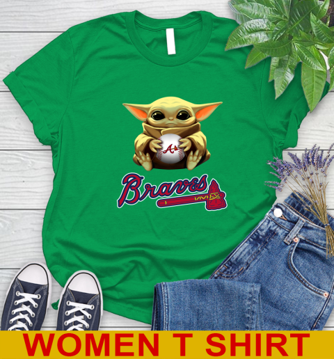 MLB Baseball Atlanta Braves Star Wars Baby Yoda Shirt 94