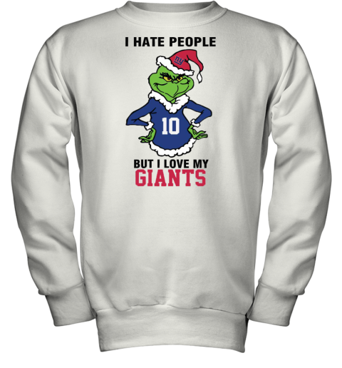 I Hate People But I Love My Giants New York Giants NFL Teams Youth Sweatshirt