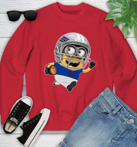 NFL New York Giants Minions Disney Football Sports Youth Sweatshirt 9