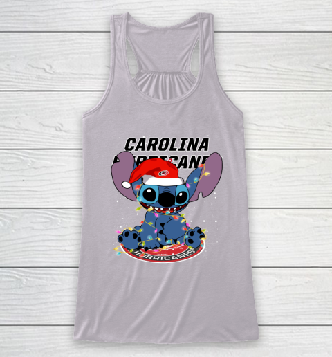 Carolina Hurricanes NHL Hockey noel stitch Christmas Racerback Tank 3