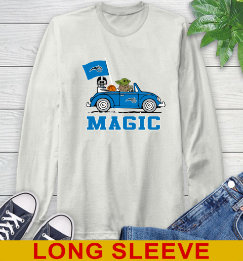 NBA Basketball Orlando Magic Darth Vader Baby Yoda Driving Star Wars Shirt Long Sleeve T-Shirt 12