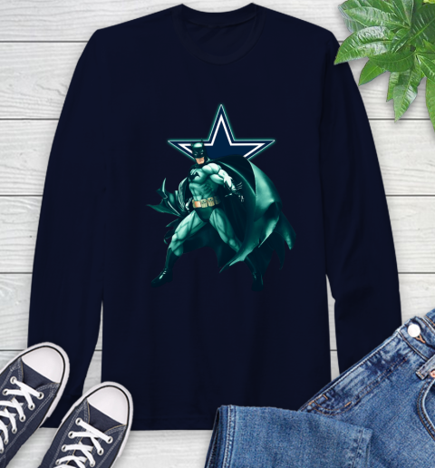 NFL Batman Football Sports Dallas Cowboys Long Sleeve T-Shirt 4