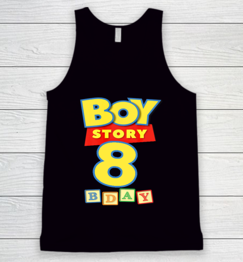 Toy Blocks Boy Story 8 Year Old Birthday Tank Top