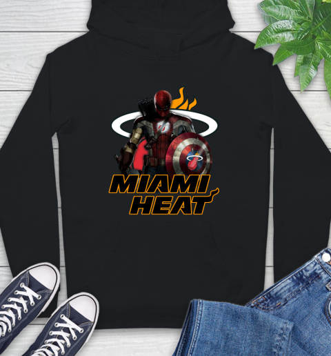 Miami Heat NBA Basketball Captain America Thor Spider Man Hawkeye Avengers Hoodie 2
