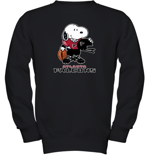 Snoopy A Strong And Proud Atlanta Falcons Player NFL Youth Sweatshirt