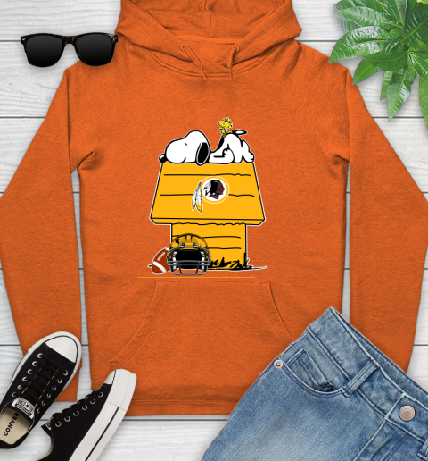 Washington Redskins NFL Football Snoopy Woodstock The Peanuts Movie Youth Hoodie 5