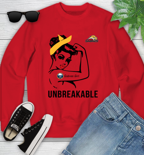 NHL Buffalo Sabres Girl Unbreakable Hockey Sports Youth Sweatshirt 5