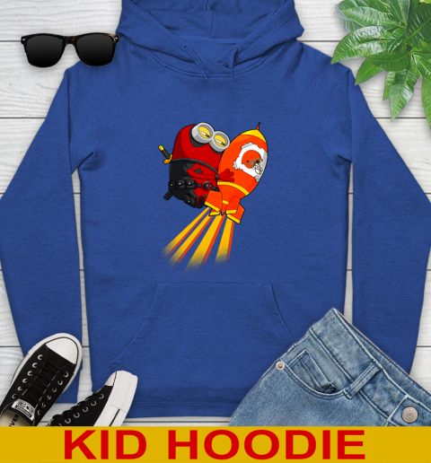 NFL Football Cleveland Browns Deadpool Minion Marvel Shirt Youth Hoodie 10