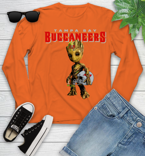 Tampa Bay Buccaneers NFL Football Groot Marvel Guardians Of The Galaxy Youth Long Sleeve 4