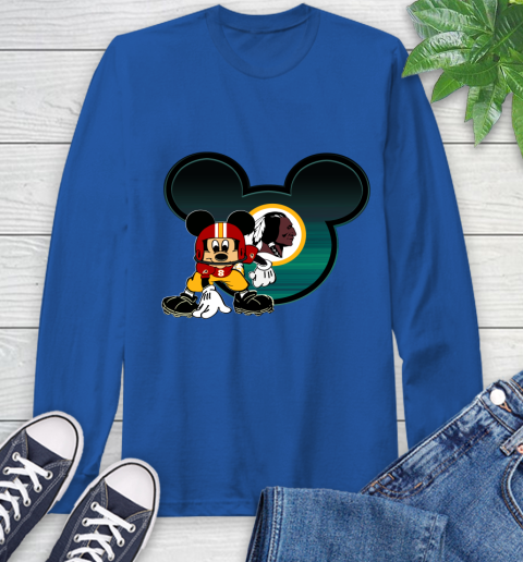 NFL Washington Redskins Mickey Mouse Disney Football T Shirt Long Sleeve T-Shirt 9