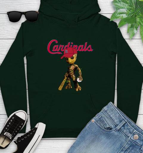 MLB St.Louis Cardinals Groot Guardians Of The Galaxy Baseball Youth Hoodie 13
