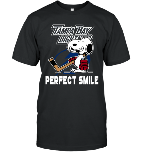 NHL Tampa Bay Lightning Snoopy Perfect Smile The Peanuts Movie Hockey T Shirt
