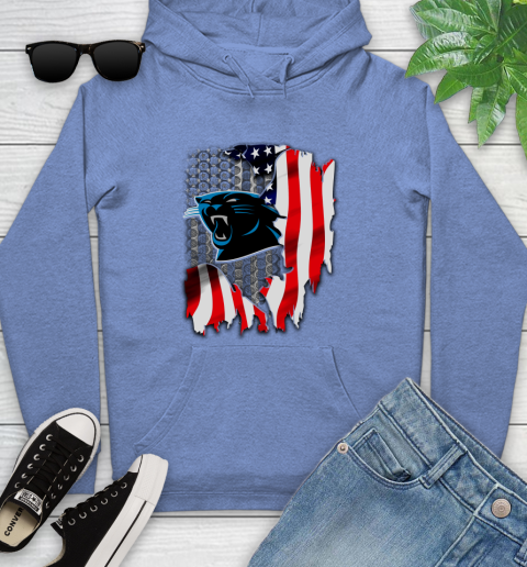 Carolina Panthers NFL Football American Flag Youth Hoodie 13