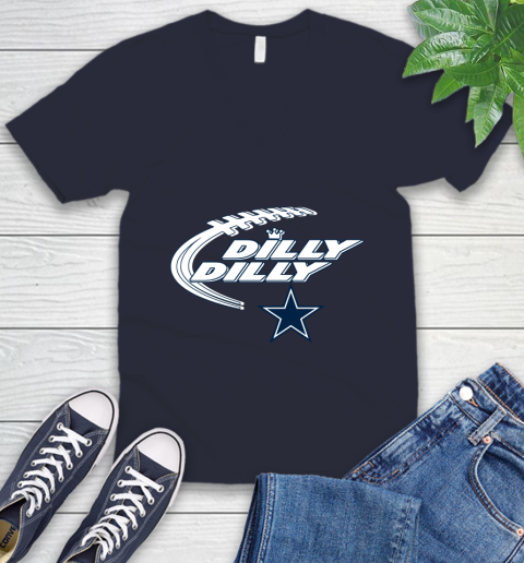 NFL Dallas Cowboys Dilly Dilly Football Sports V-Neck T-Shirt 3
