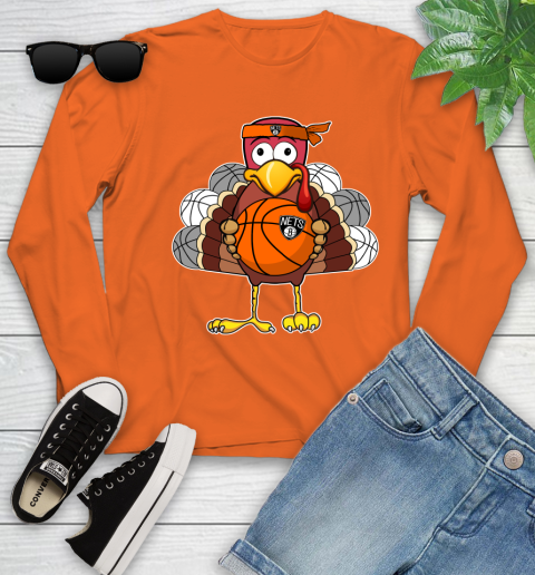 Brooklyn Nets Turkey thanksgiving day Youth Long Sleeve 4