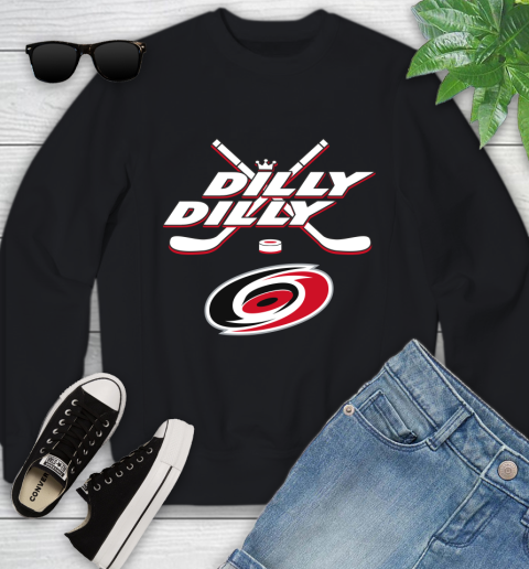 NHL Carolina Hurricanes Dilly Dilly Hockey Sports Youth Sweatshirt 2