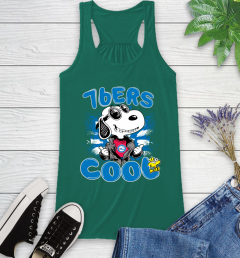 NBA Basketball Philadelphia 76ers Cool Snoopy Shirt Racerback Tank 4