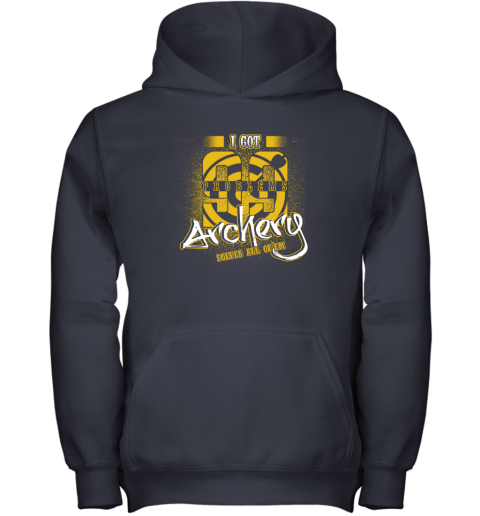 I Got 99 Problems ARCHERY Solves All Of'em Youth Hoodie 3 I Got 99 Problems ARCHERY Solves All Of'em Youth Hoodie - Image 3
