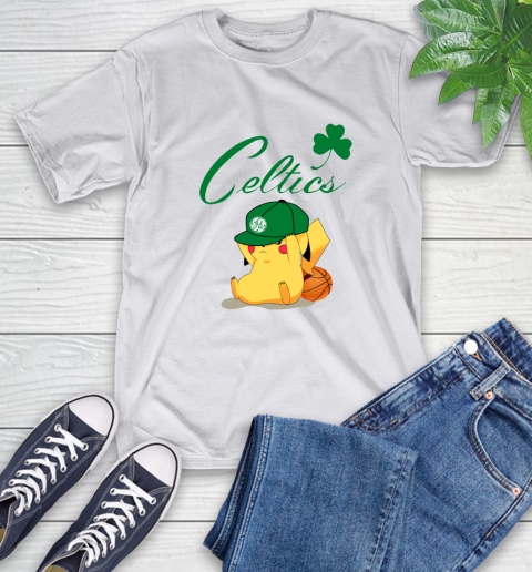 NBA Pikachu Basketball Sports Boston Celtics T-Shirt 12