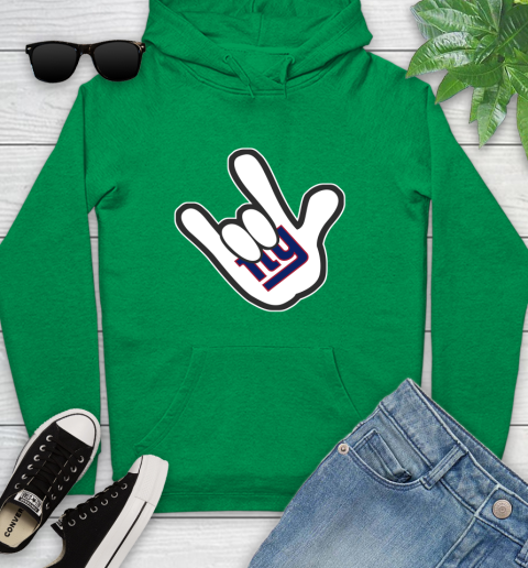 New York Giants NFL Football Mickey Rock Hand Disney Youth Hoodie 7