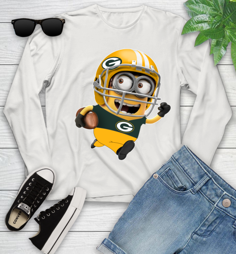NFL Green Bay Packers Minions Disney Football Sports Youth Long Sleeve 12