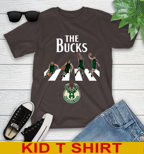 NBA Basketball Milwaukee Bucks The Beatles Rock Band Shirt Youth T-Shirt 6
