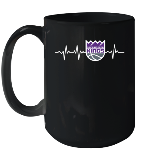 Sacramento Kings NBA Basketball Heart Beat Shirt Ceramic Mug 15oz