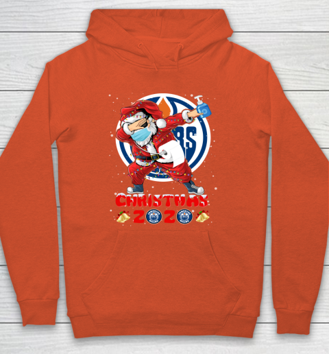 Edmonton Oilers Funny Santa Claus Dabbing Christmas 2020 NHL Hoodie 3