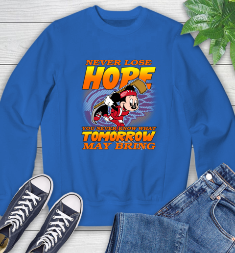 Detroit Red Wings NHL Hockey ootball Mickey Disney Never Lose Hope Sweatshirt 9