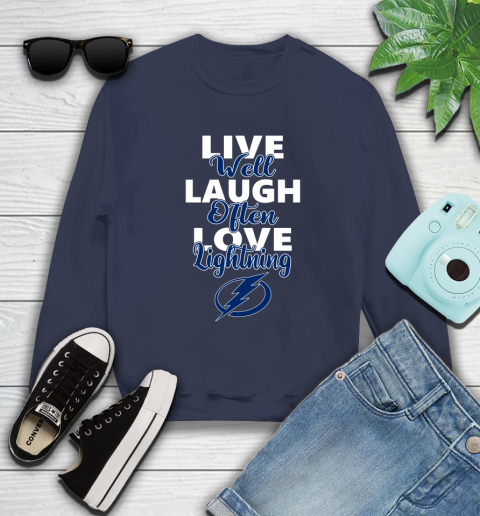 NHL Hockey Tampa Bay Lightning Live Well Laugh Often Love Shirt Sweatshirt 2
