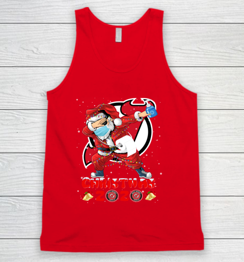 New Jersey Devils Funny Santa Claus Dabbing Christmas 2020 NHL Tank Top 5