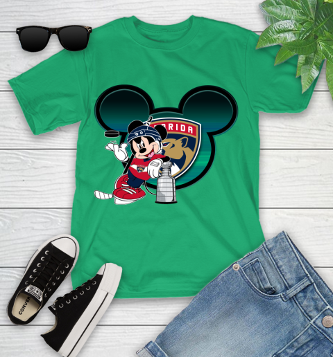 NHL Florida Panthers Stanley Cup Mickey Mouse Disney Hockey T Shirt Youth T-Shirt 6