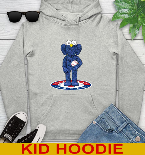 MLB Baseball Texas Rangers Kaws Bff Blue Figure Shirt Youth Hoodie