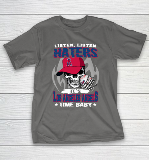 Listen Haters It is ANGELS Time Baby MLB T-Shirt 8