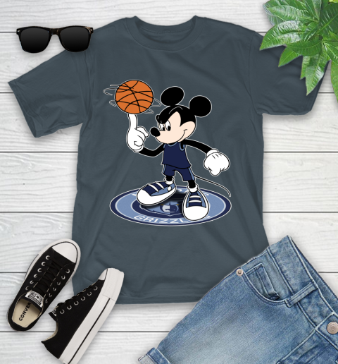 NBA Basketball Memphis Grizzlies Cheerful Mickey Disney Shirt Youth T-Shirt 8