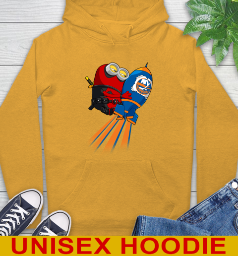 NHL Hockey New York Islanders Deadpool Minion Marvel Shirt Hoodie 2