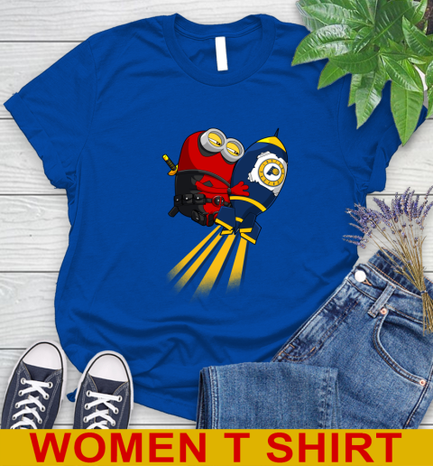 NBA Basketball Indiana Pacers Deadpool Minion Marvel Shirt Women's T-Shirt 11 NBA Basketball Indiana Pacers Deadpool Minion Marvel Shirt Women's T-Shirt - Image 11