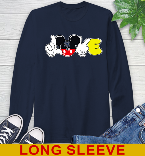 New York Yankees MLB Baseball Love Mickey Disney Sports Long Sleeve T-Shirt 4