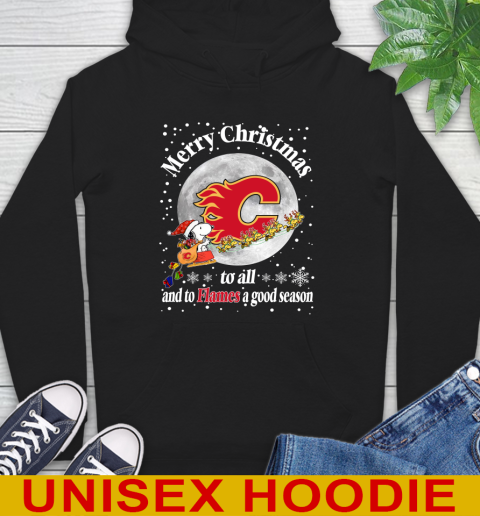 Calgary Flames Merry Christmas To All And To Flames A Good Season NHL Hockey Sports Hoodie