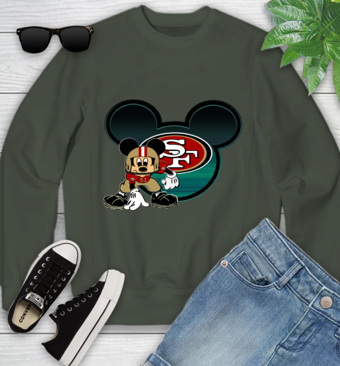 NFL San Francisco 49ers Mickey Mouse Disney Football T Shirt Youth Sweatshirt 10
