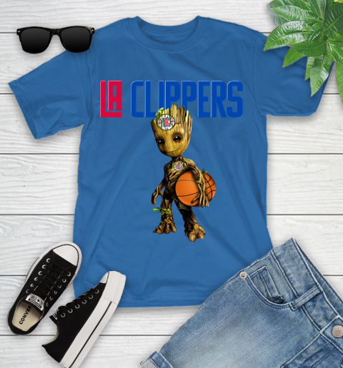 LA Clippers NBA Basketball Groot Marvel Guardians Of The Galaxy Youth T-Shirt 10 LA Clippers NBA Basketball Groot Marvel Guardians Of The Galaxy Youth T-Shirt - Image 10