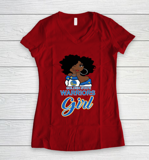 Golden State Warriors Girl NBA Women's V-Neck T-Shirt 10