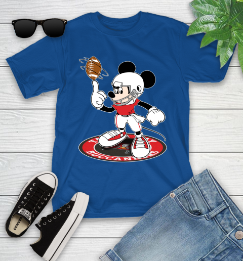 NFL Football Tampa Bay Buccaneers Cheerful Mickey Disney Shirt Youth T-Shirt 9